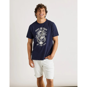 Camiseta Manga Corta Azul Marino - Zoso