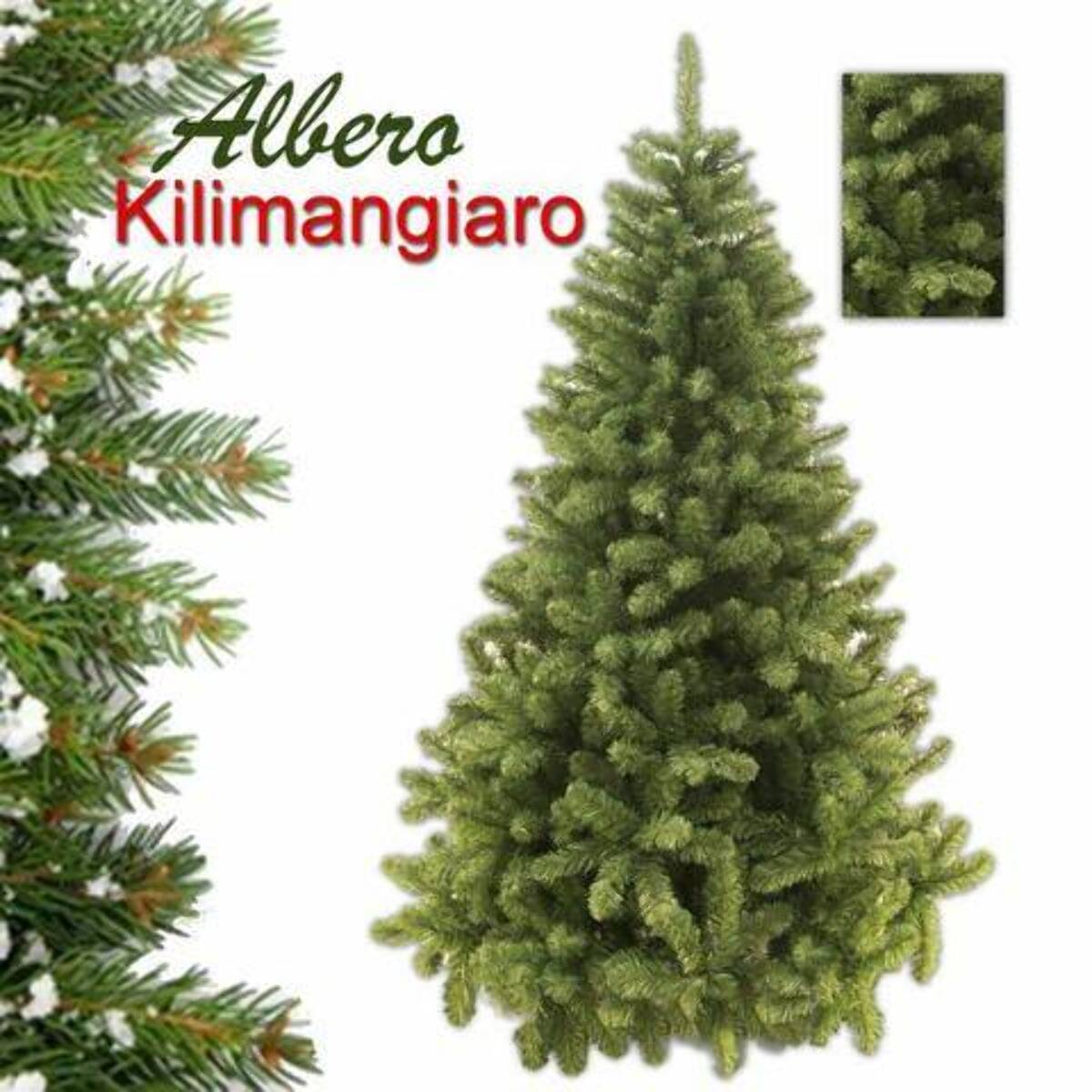 ALBERO 270Cm KILIMANGIARO 1881 TIPS PVC 165DIAM.Folto, Ignifugo, Effetto Realistico, Rami a Gancio, Materiale Resistente e Duraturo