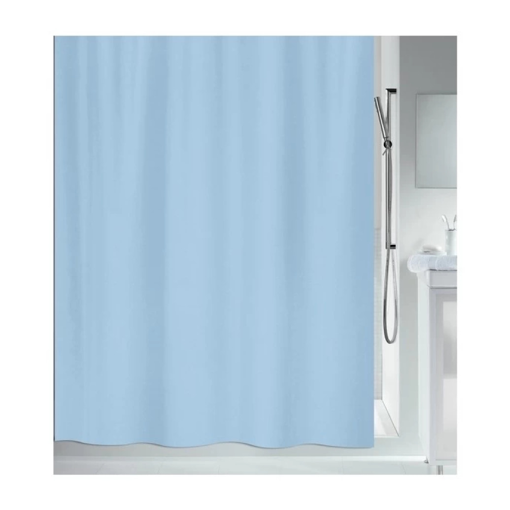 Rideau de douche Polyester MAYA 240x200cm Bleu Clair Spirella