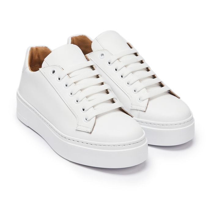 Classic Lace-up Sneaker British Passport Bianco