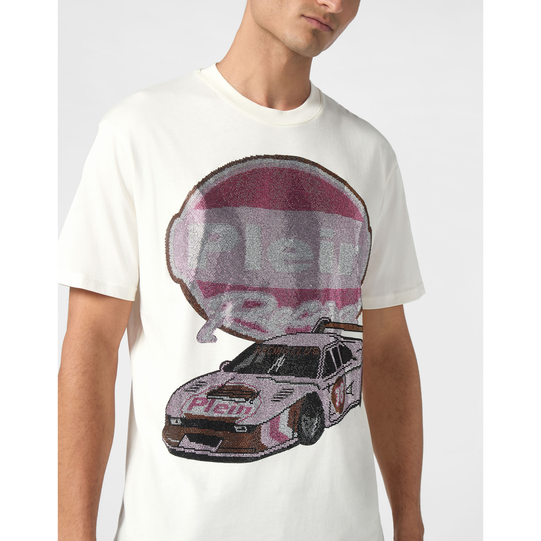 PHILIPP PLEIN T-Shirt Round Neck RACING