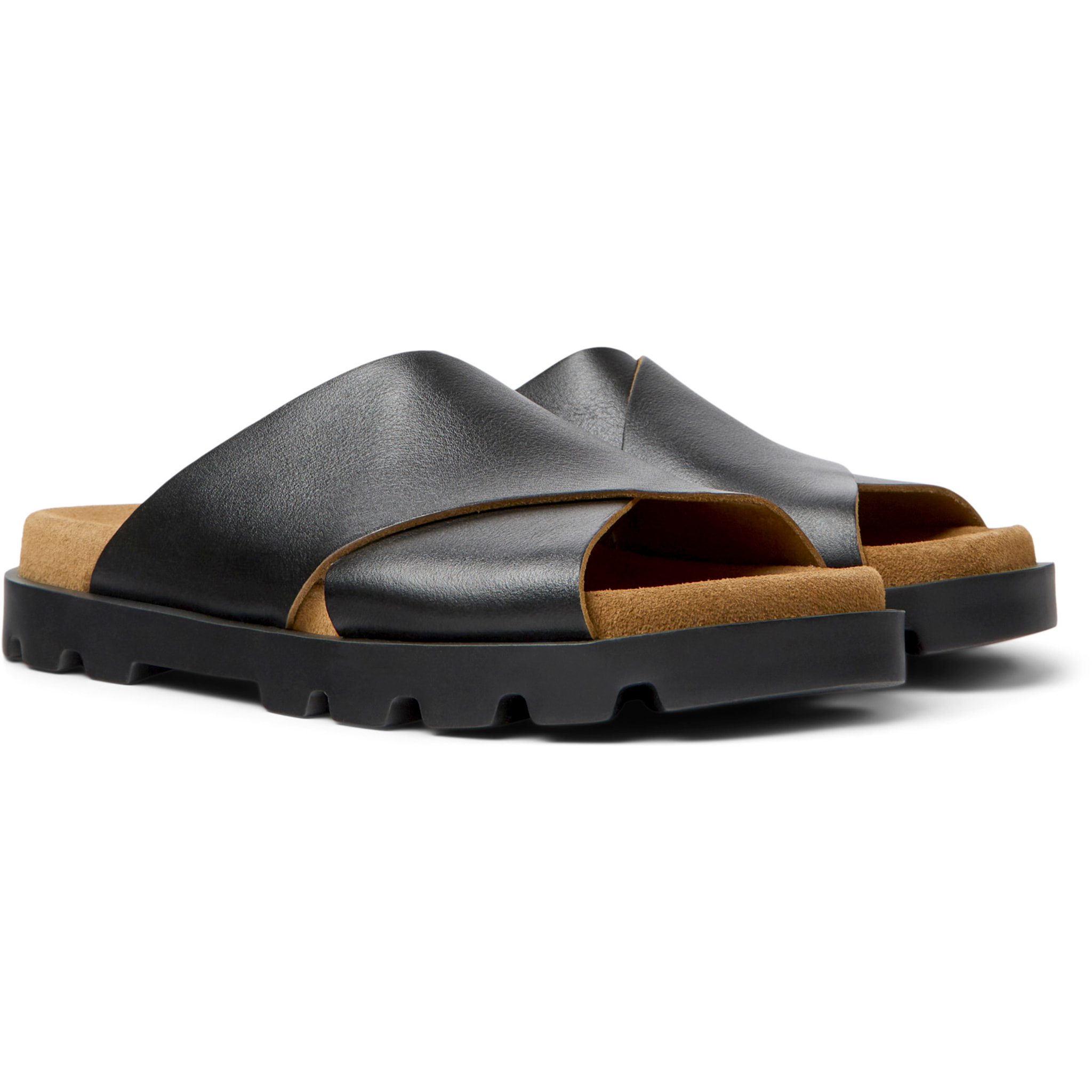 Sandalias - CAMPER Brutus - Negro - Cuero liso