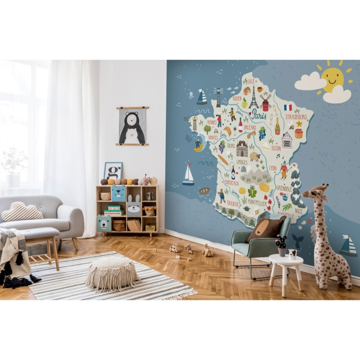 Papier peint panoramique Frenchy - Un décor mural de 7 lés (336x270cm), créé et fabriqué en France Livraison gratuite à partir de 315 € d'achat.