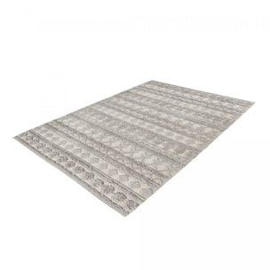 Tapis salon et chambre tissé en laine motif scandinave FUNI