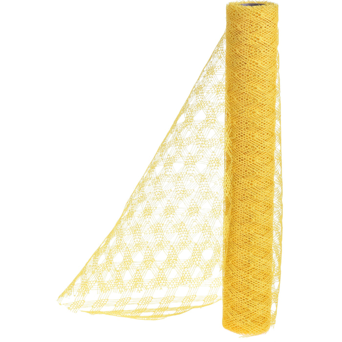 Bobina Diamond Mesh 50 Cm 5 Mt - Pezzi 6 - 500X50X0,1cm - Colore: Giallo - Bianchi Dino - Decorazioni Varie