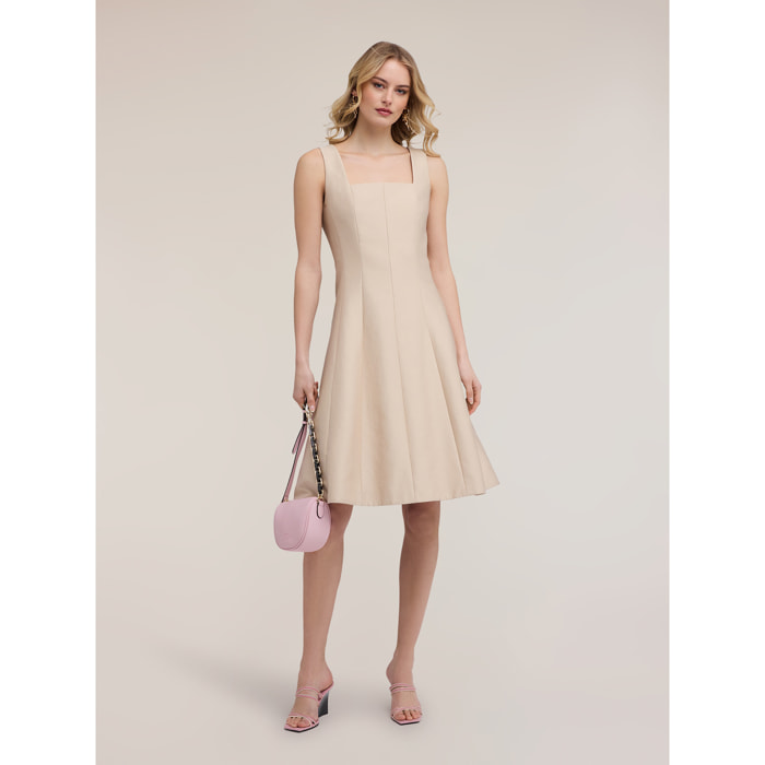 Motivi - Vestito flare a telini - Beige