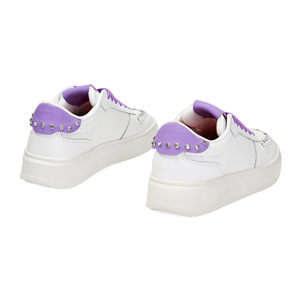 Zapatillas blanco-morado
