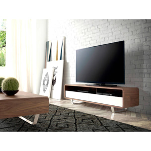 Mueble TV de DM y nogal 150x40x40cm