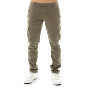 Pantaloni cargo in twill da uomo con passanti Leone Easy