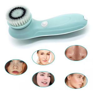 Spazzola 3 in 1 pulitore per il viso, esfoliante, struccante. Ricaricabile.