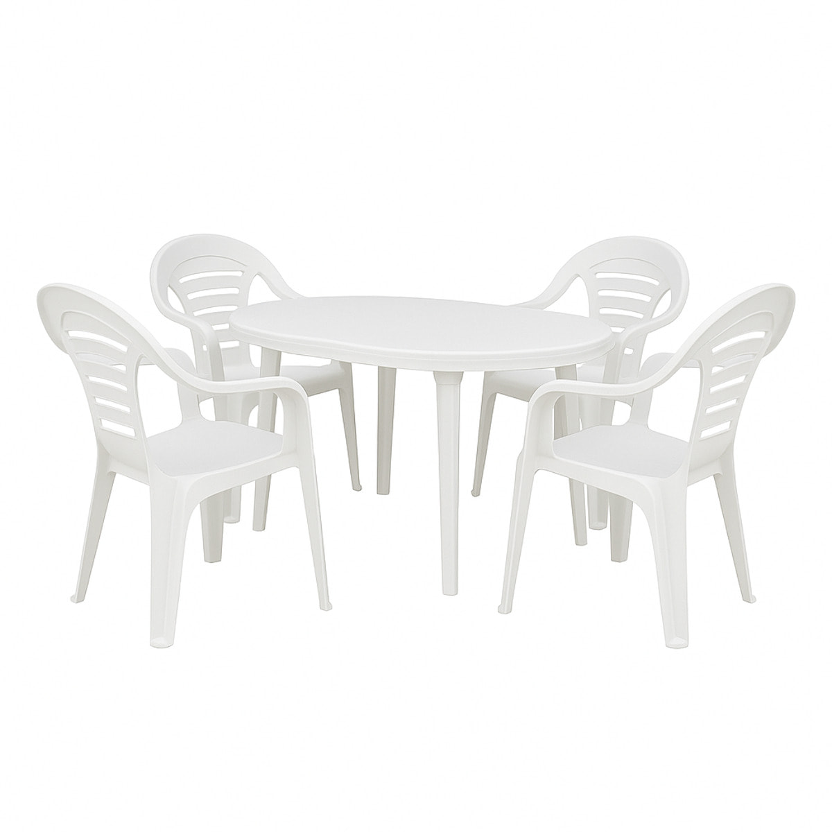 Chaise de jardin blanche en résine LOGA