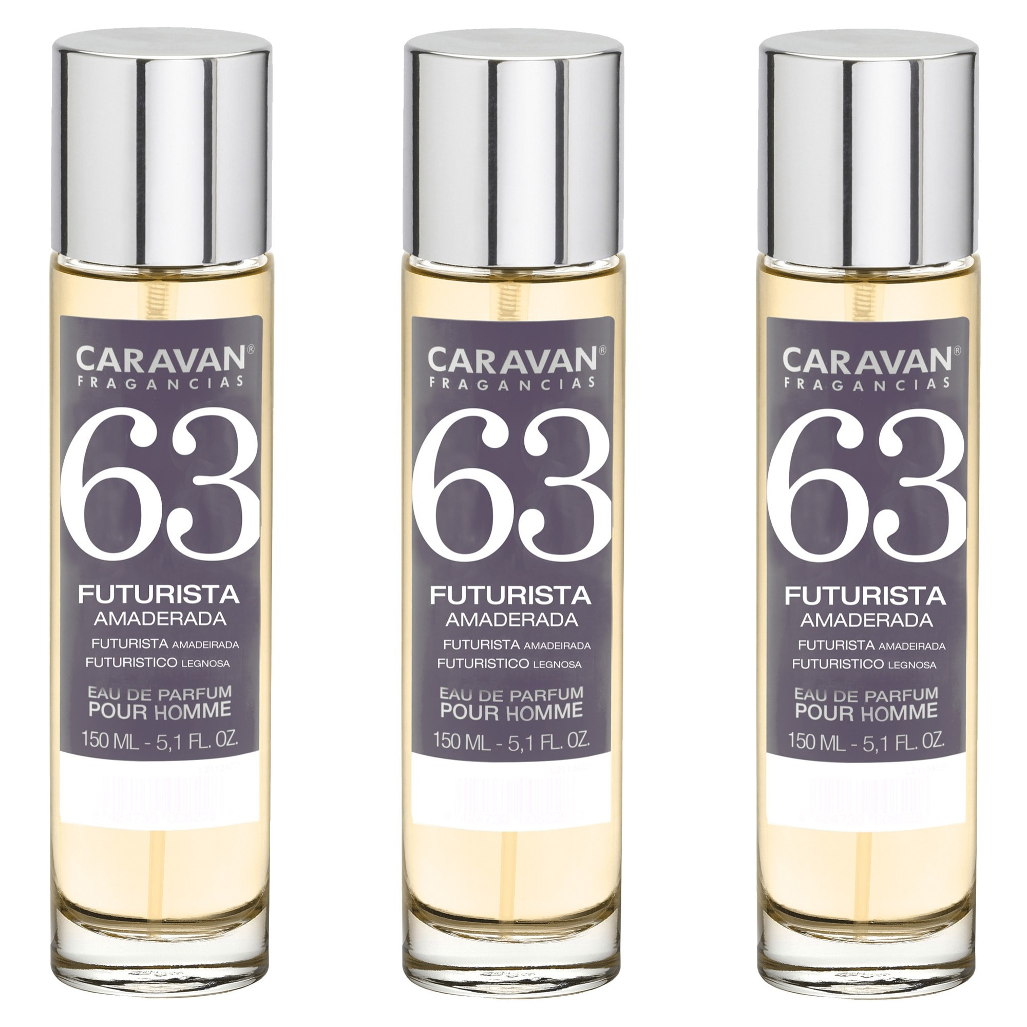 Caravan fragancias set de 3 frascos perfume de hombre nº63, de 150 ml