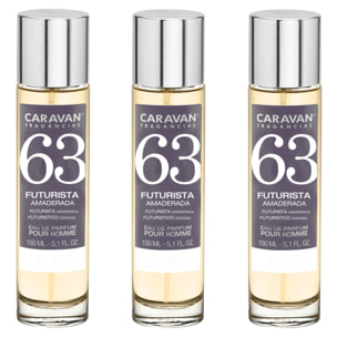 Caravan fragancias set de 3 frascos perfume de hombre nº63, de 150 ml
