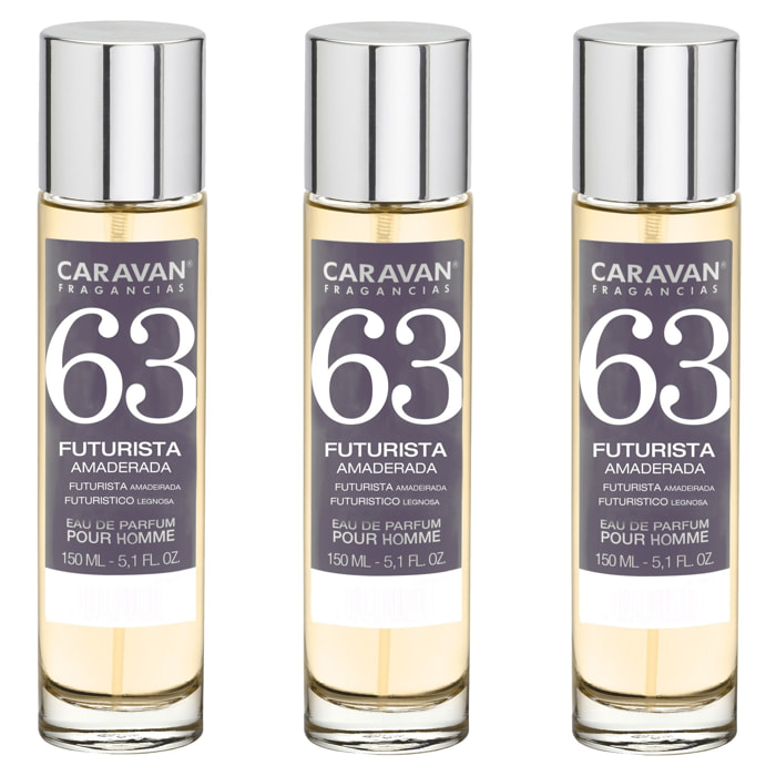 Caravan fragancias set de 3 frascos perfume de hombre nº63, de 150 ml