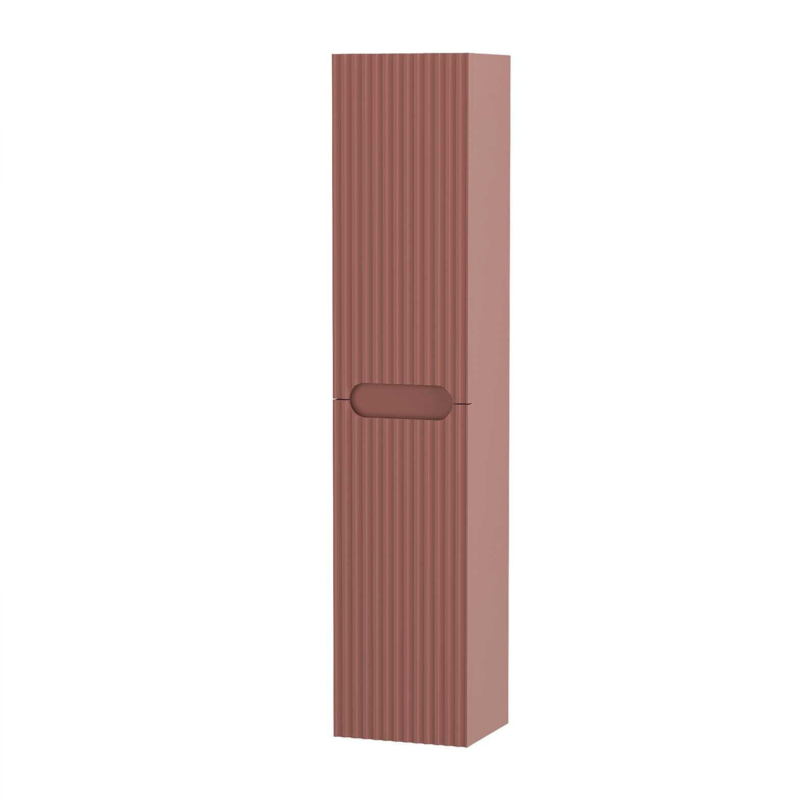 Colonne de salle de bain Terracotta Suspendu - Hauteur 120 cm - 2 Portes - LEON