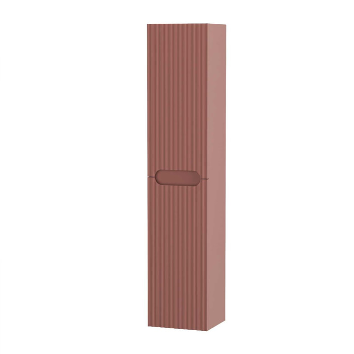 Colonne de salle de bain Terracotta Suspendu - Hauteur 120 cm - 2 Portes - LEON