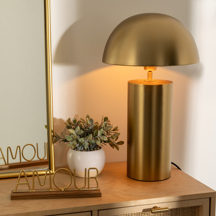 Lampe "Champi" en métal H50cm doré