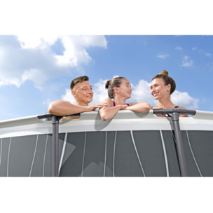 Bestway Piscine hors sol tubulaire ronde Bestway Steel Pro Max 457 x 107 cm gris clair sans accessoires