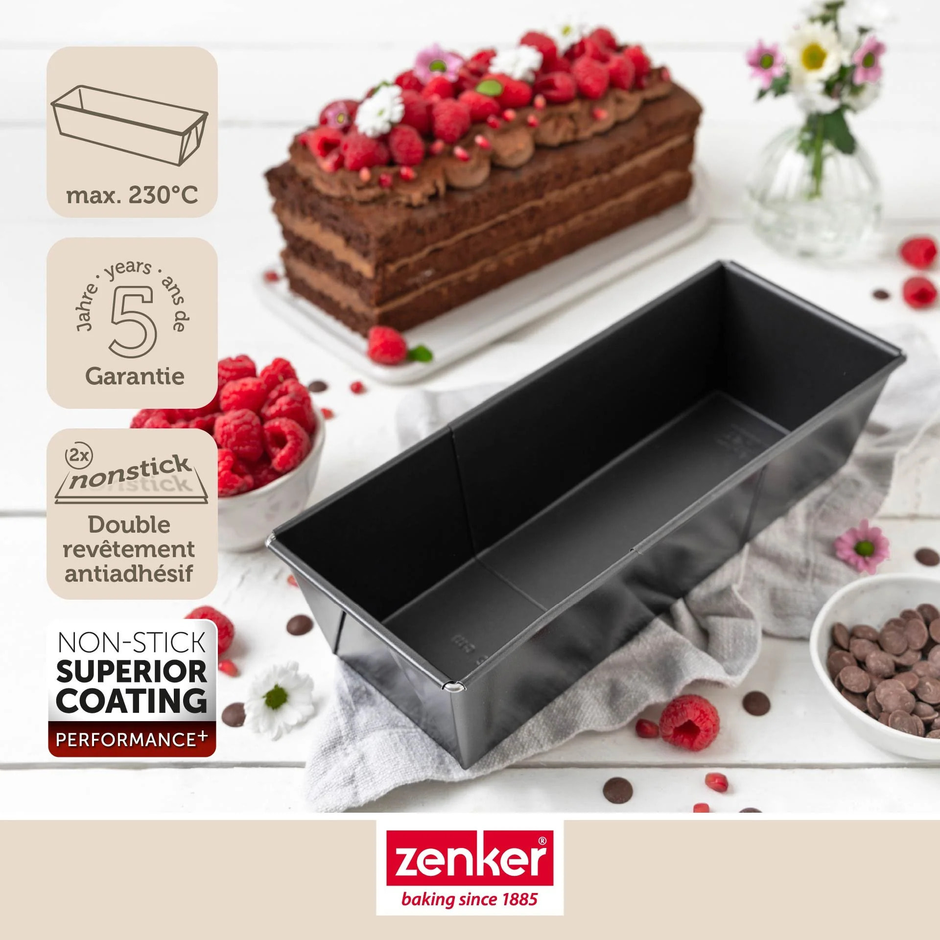 Moule à cake extensible 20 à 35 cm Zenker PerfectBack+
