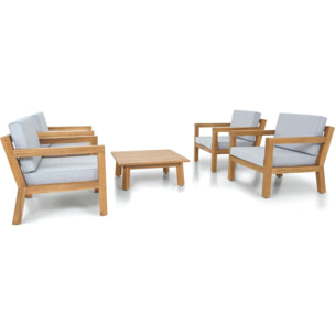 Salon de jardin 4 places en bois FSC - PALAU