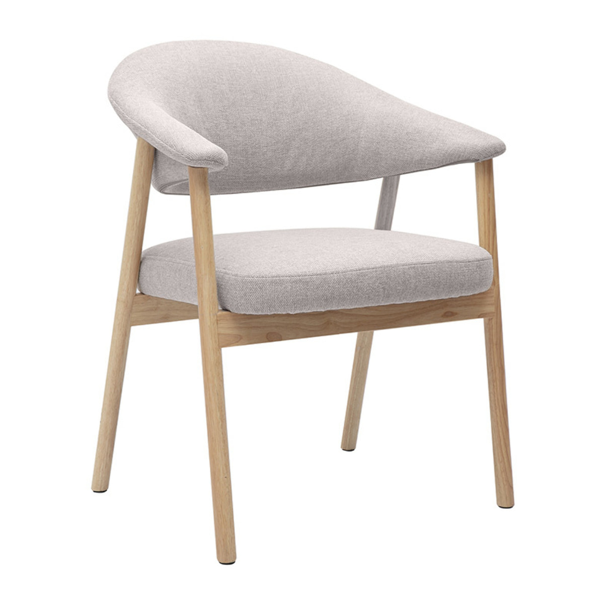 Chaises en tissu effet velours texturé beige et bois clair (lot de 2) GIULIA