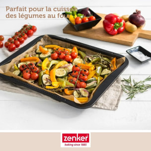 Lot de 2 moules à gâteaux 35-52/32/3 cm en acier Black mettallic Black mettallic Zenker  Black mettallic