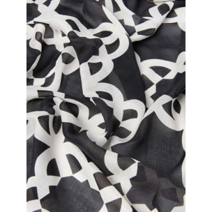 Elena Mirò - Estola estampada - Negro