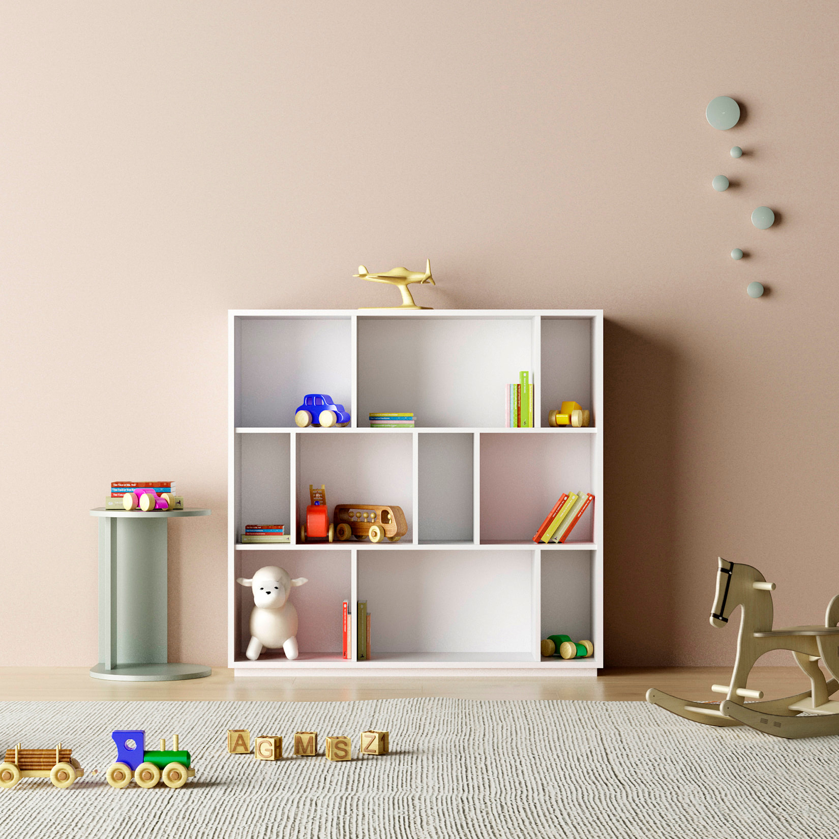 Estantería librería Nack melamina blanco 117x119x32 cm