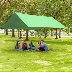 Toldo de Refugio Portátil Protección Solar 3x3 m Verde