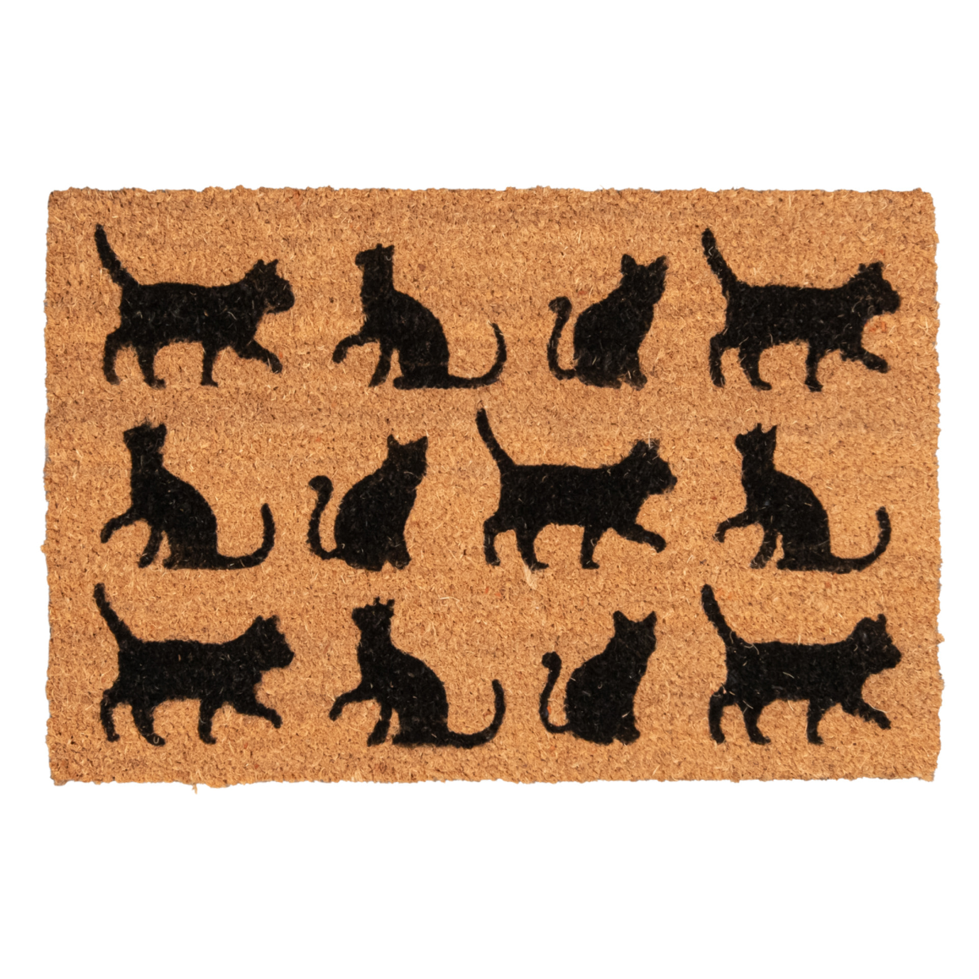 Paillasson motif animaux en relief, fibres naturelles tissées, PARADE