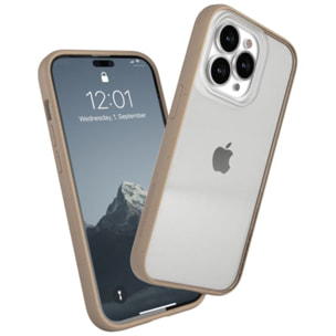 Coque bumper WOODCESSORIES iPhone 14 Pro Max transparent Taupe