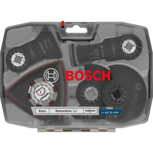 Coffret Rénovation avec 8 outils oscillants multi-fonctions - BOCSH - 2608669099