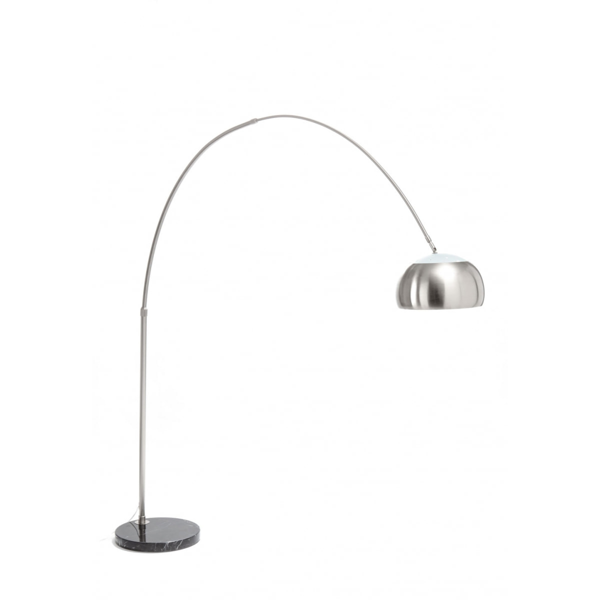 Lampadaire arqué Tomasucci DEMO, en acier et marbre, noir