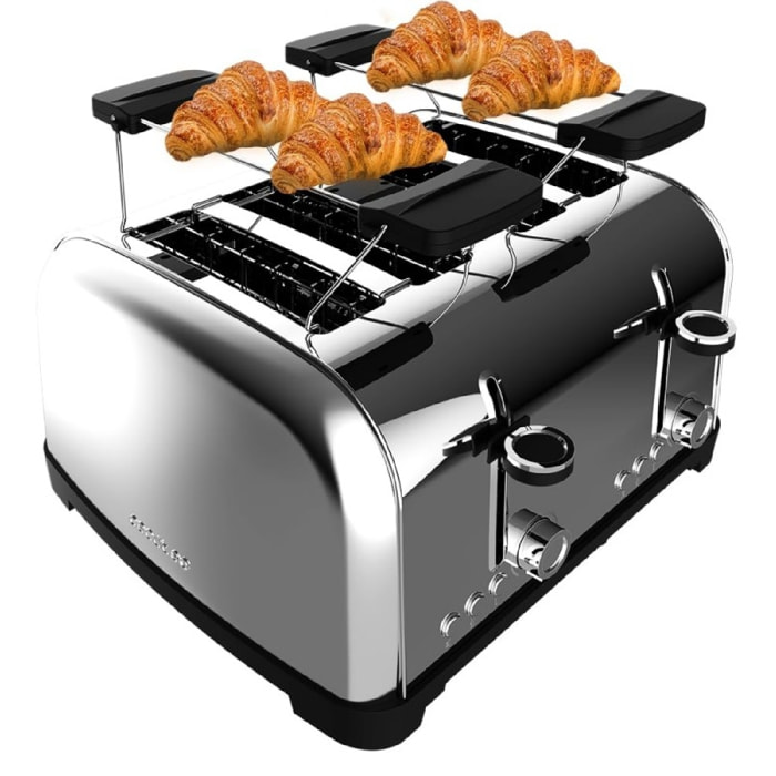 Cecotec Grille-pain vertical Toastin' time 1500 Double Inox