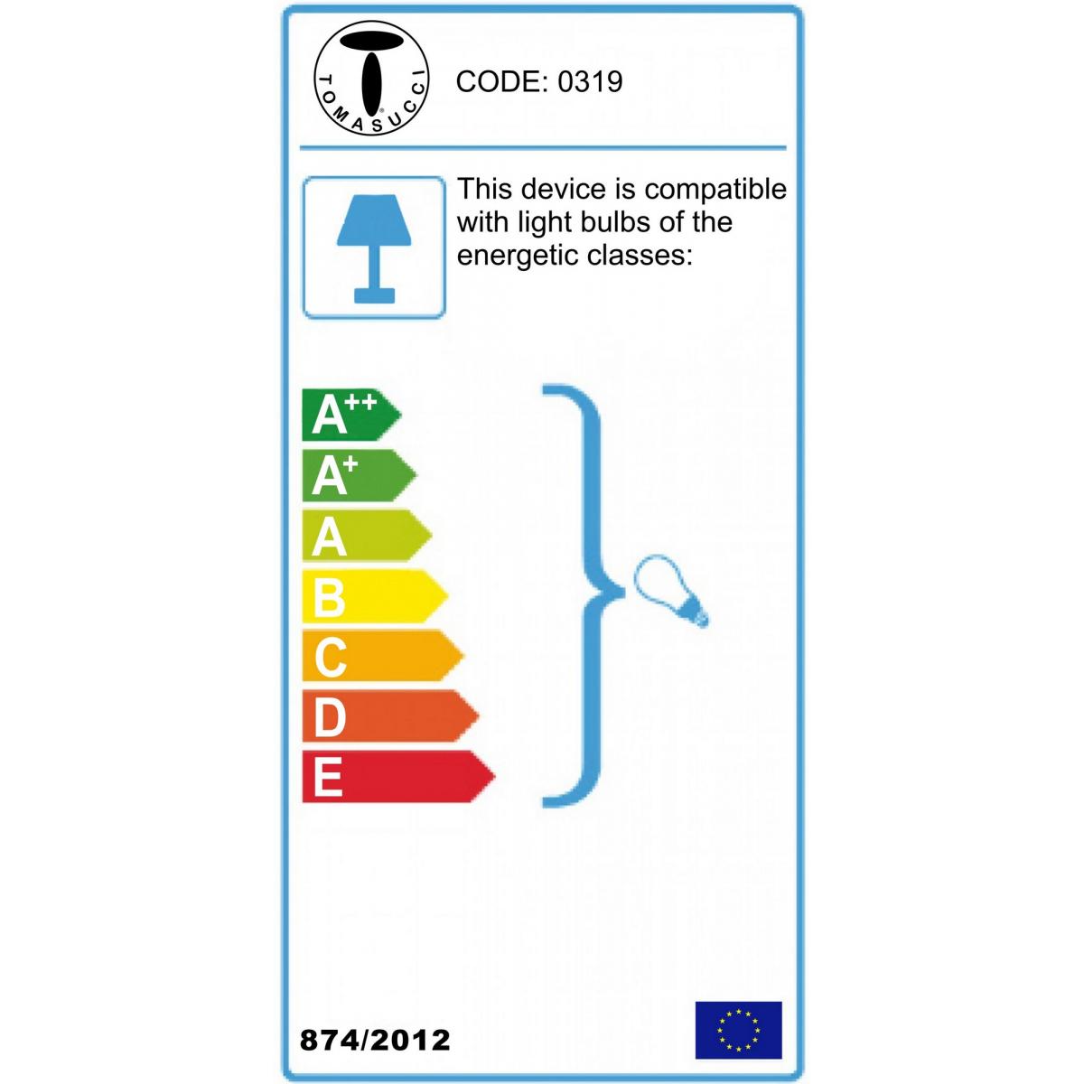 Tomasucci lampada da terra ad arco DEMO multicolore