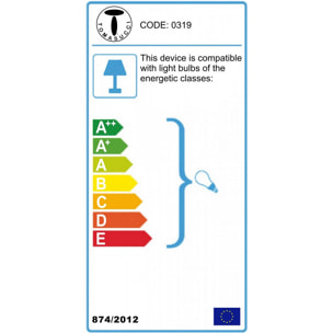 Tomasucci lampada da terra ad arco DEMO multicolore