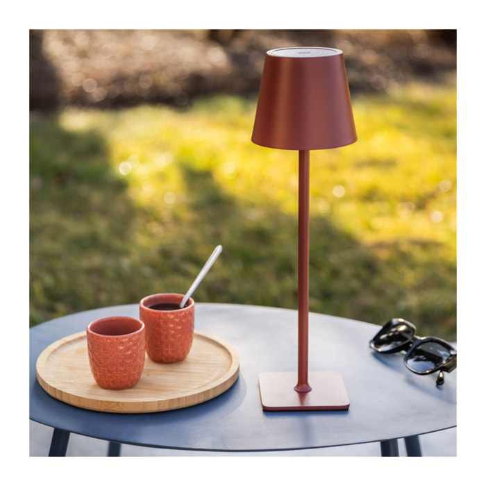 Lampe à poser tactile et rechargeable - Rouge brique - ALIKI