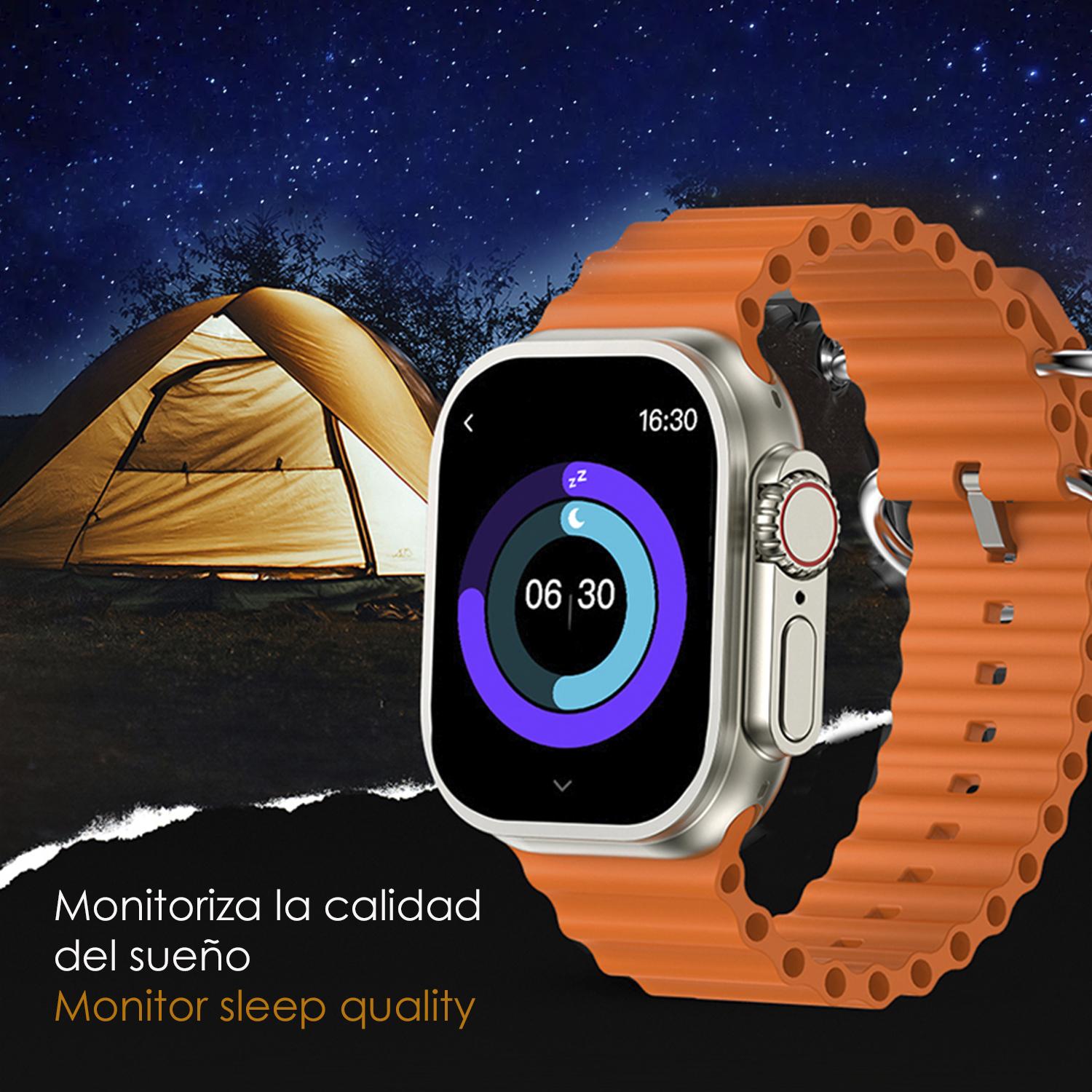 Smartwatch Z87 Ultra con triplo bracciale. Funzioni outdoor, chiamate BT, notifiche push. Decine di modalità sportive.