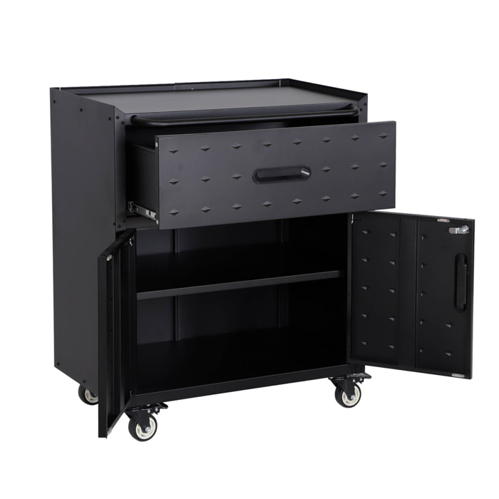 Meuble bas de rangement pour garage avec 1 tiroir et 2 portes