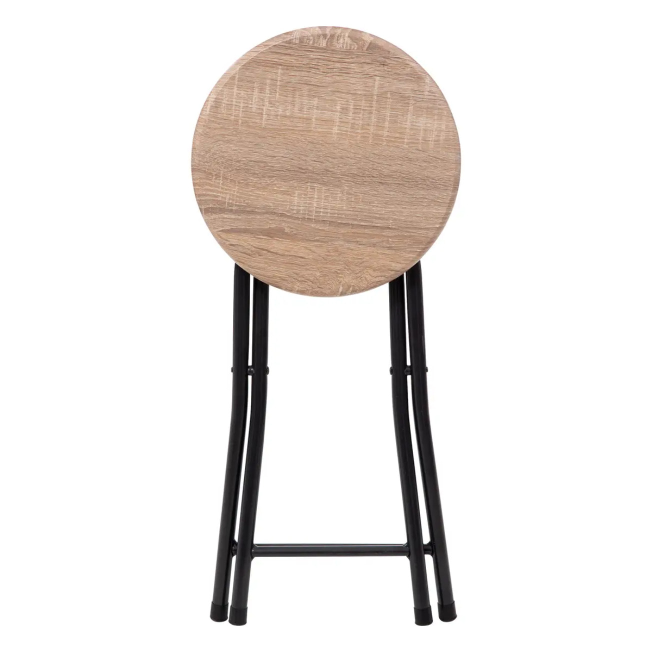 Tabourets pliants effet bois naturel