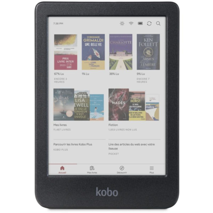 Liseuse eBook KOBO Clara Colour Noire