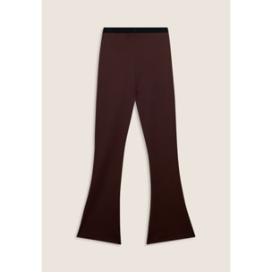 Pantaloni superflare donna vita alta