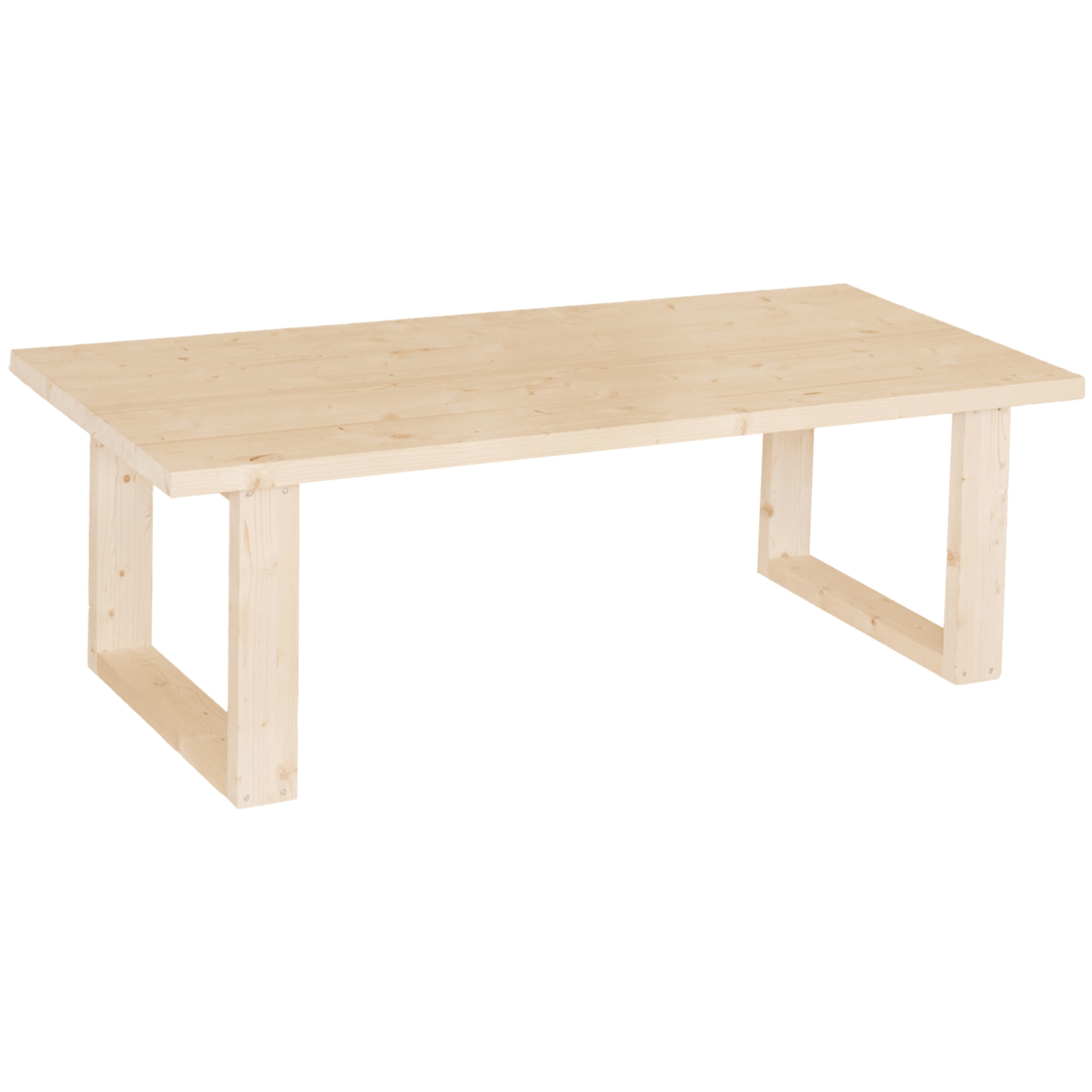 Mesa de centro de madera maciza en tono natural de varias medidas