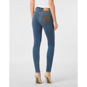 PHILIPP PLEIN Jeggings de cintura alta LOGO