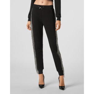 PHILIPP PLEIN Jogging Trousers Silver Fringe