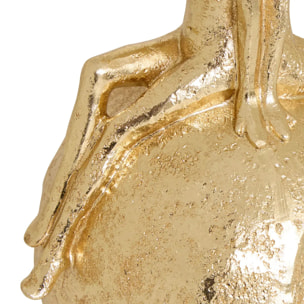 Statue famille Hapi H.22,5cm résine doré