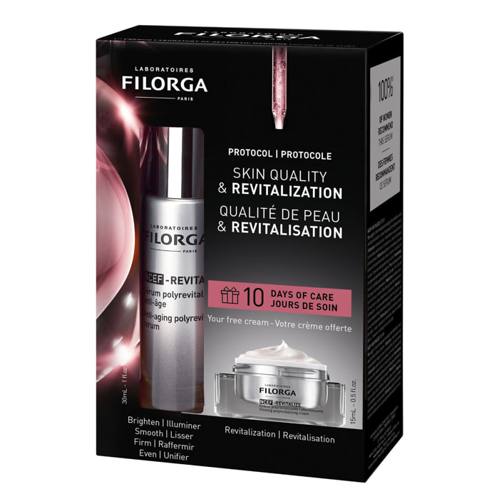 Ncef-Revitalize - Coffret Sérum Polyrevitalisant Anti-Âge 30ml + Crème Polyrevitalisante Raffermissante 15ml