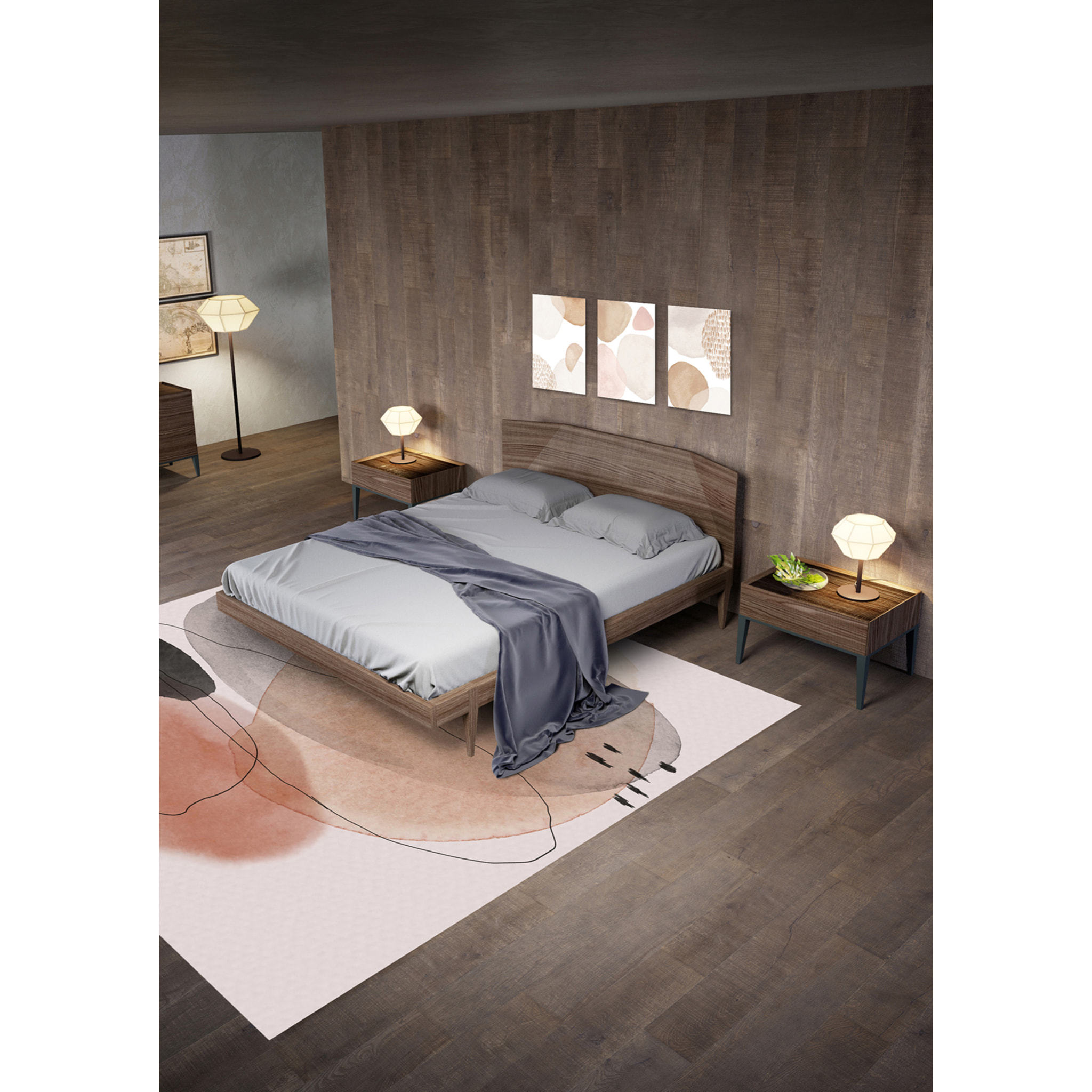 Alfombra de vinilo CERAMIKO, Zenya, diseño moderno 133x200 cm