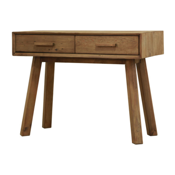 Console 2 tiroirs en pin recyclé - ORIGIN