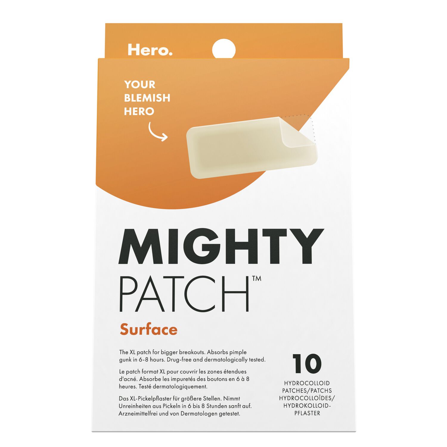 HERO Mighty Patch - Patchs Anti-Acné Surface 10 Patchs